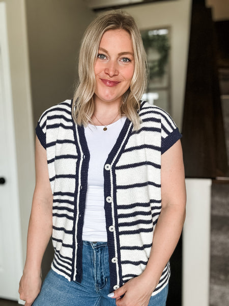PREORDER Harlie Stripe Sweater Vest