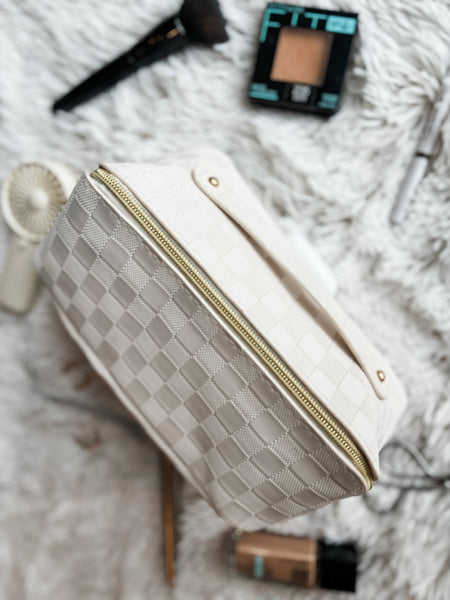 Signature Check Makeup Bag