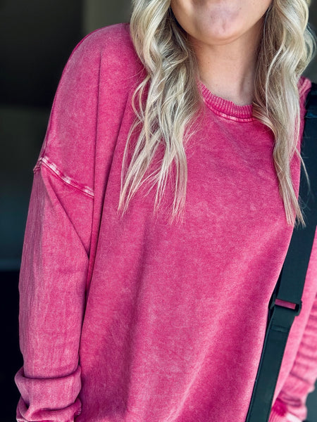 Shelby Acid Wash Pullover - SIZE LARGE