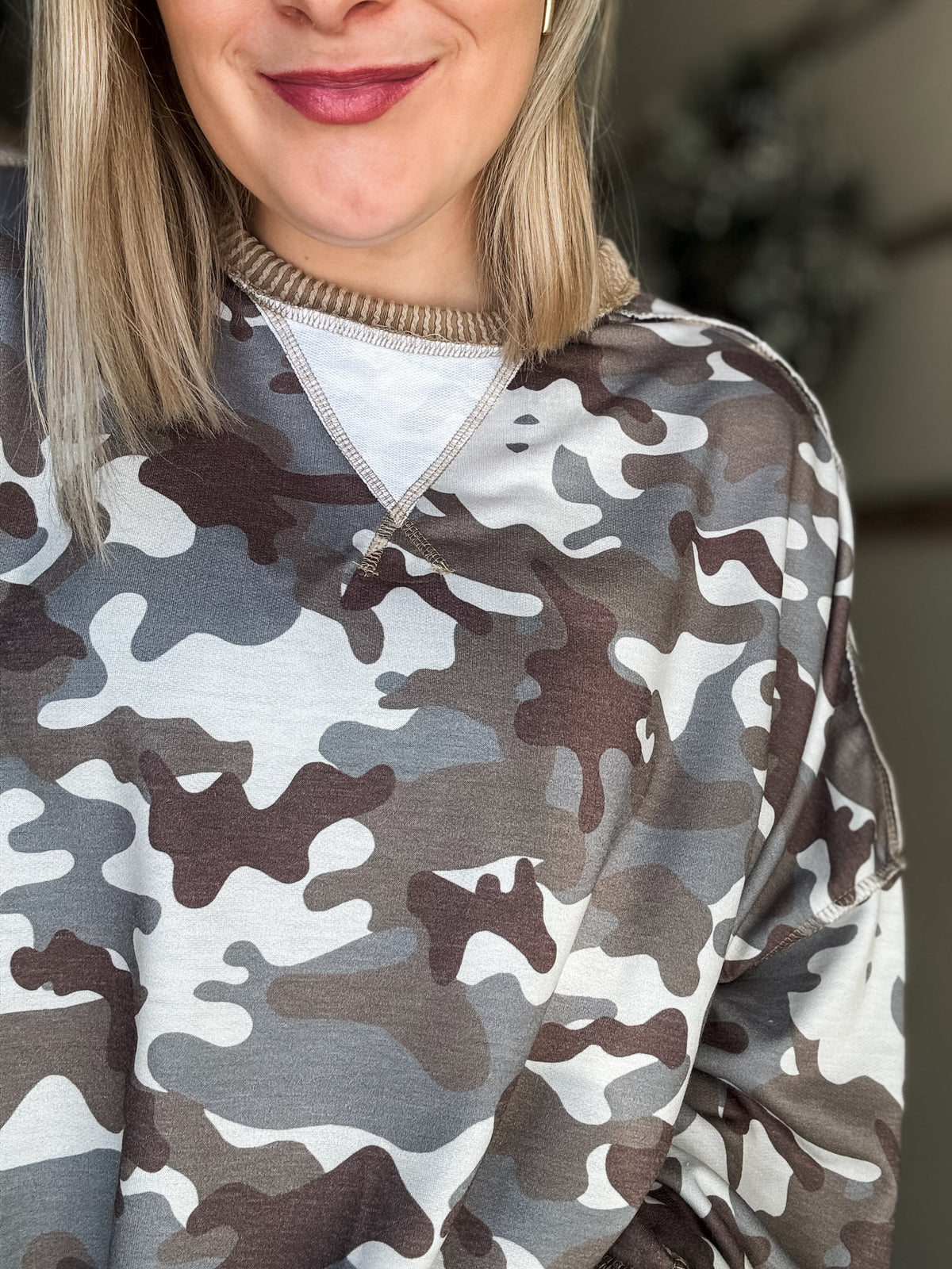 Ashlyn Camo Pullover