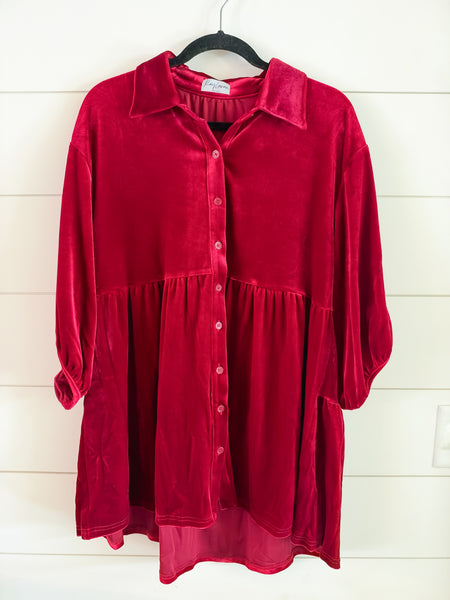 PREORDER Cressida Velvet Tunic Dress