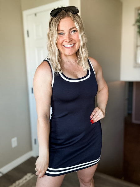 Fairway Social Skort Dress - Navy