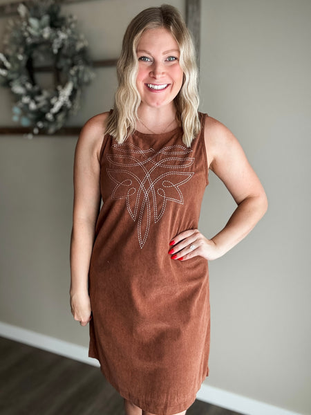 PREORDER Laredo Corduroy Stitch Dress