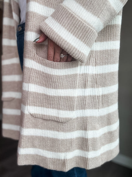 Marenna Stripe Maxi Cardigan
