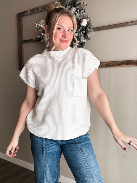 Sloane Sleeveless Knit Top - Ivory