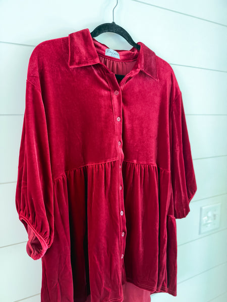 PREORDER Cressida Velvet Tunic Dress