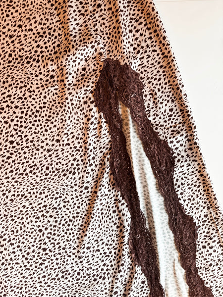 PREORDER Kassia Cheetah Lace Skirt