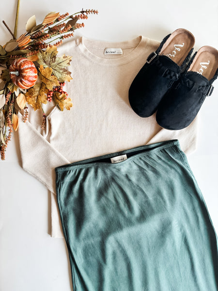 Ciela Suede Midi Skirt