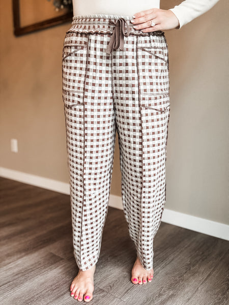 Noa Knit Utility Pant - Mocha