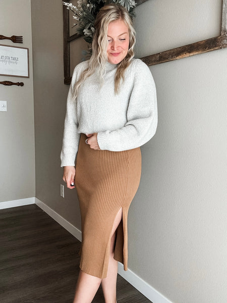 Abel Sweater Skirt - Brown