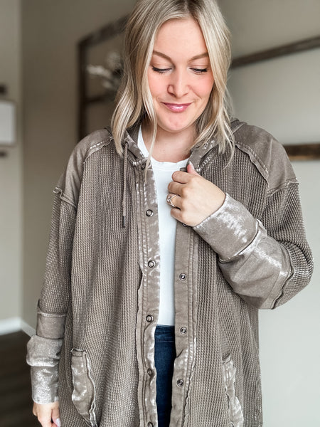 Quinley Waffle Knit Hoodie