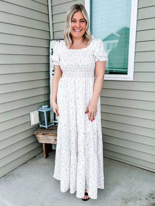 Blythe Dainty Floral Maxi Dress - SIZE MEDIUM