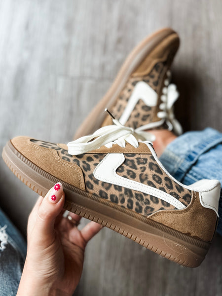 Giana Sneakers - Mocha Leopard - SIZE 9
