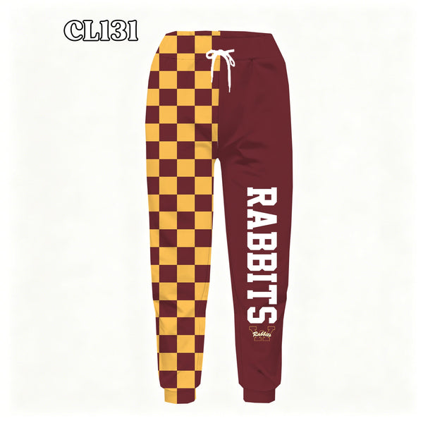 PREORDER Spiritwear Checkered Split Leg Bottom - RABBITS