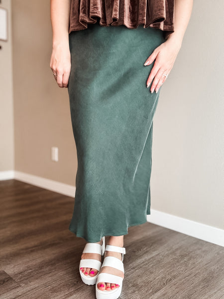 Ciela Suede Midi Skirt
