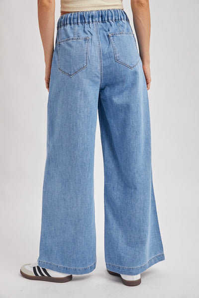 Calypso Paper Bag Wide Leg Jeans