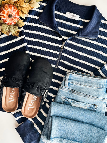 PREORDER Lively Stripe Half Zip Pullover