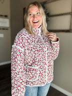 Fiora Floral Quilted Jacket - SIZE MEDIUM