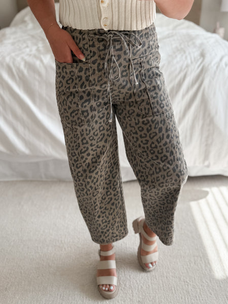 PREORDER Roam Free Leopard Barrel Pant