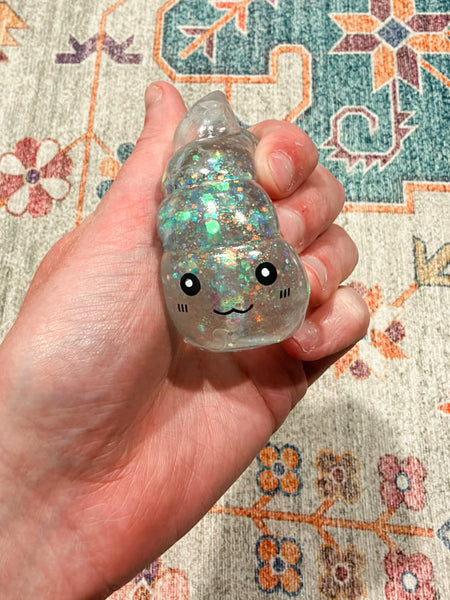 Poop Squishy - Clear Blue