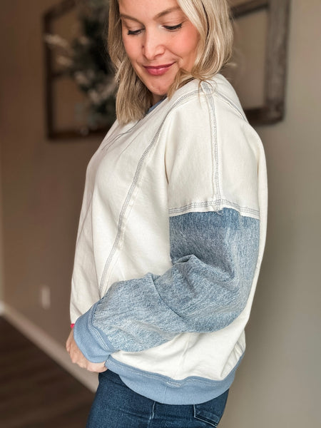 Dylan Mixed Knit Top