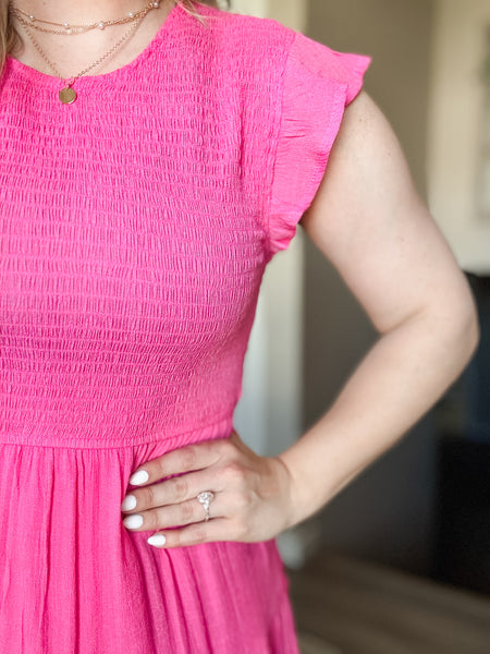 Analise Midi Dress - Pink