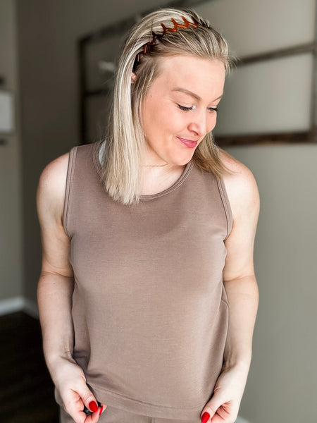 Jada Active Tank & Short Set - Taupe