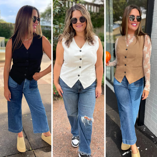 Manhattan Button Vest - SIZE SMALL