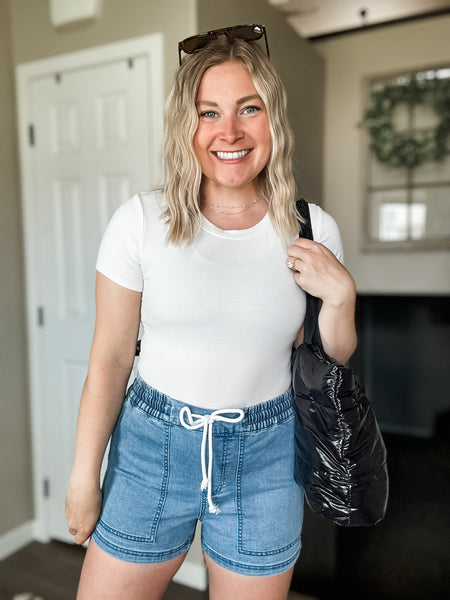PREORDER Rainier Drawstring Denim Shorts
