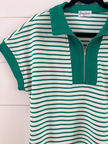PREORDER Augusta Stripe Zip Dress