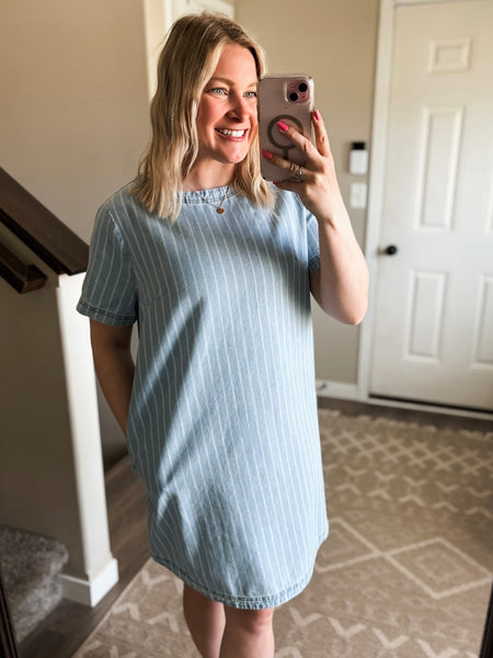 PREORDER Brant Stripe Button Dress
