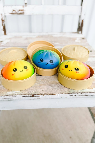 PREORDER Squishy Dumpling Buns - Rainbow