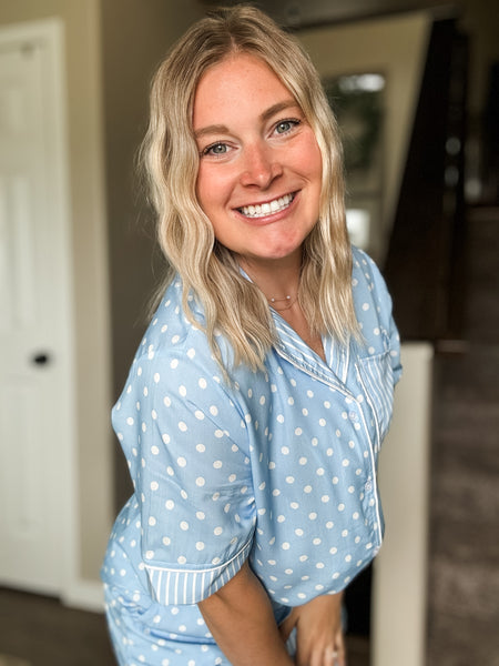 PREORDER Bedtime Beauty Polka Dot PJ Set