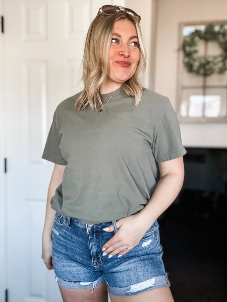 Brexley Mid Rise Cuffed Shorts