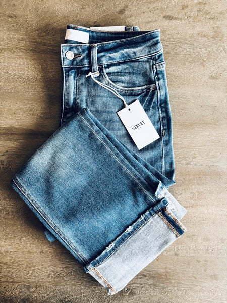 Andie High Rise Cuffed Jeans