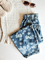 Verbena Floral Barrel Jean - SIZE 6