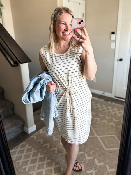 PREORDER Camillia Stripe Tie Dress