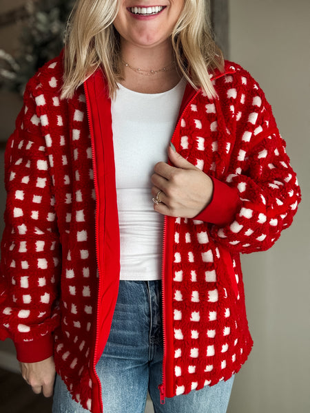 PREORDER Malli Plaid Sherpa Jacket