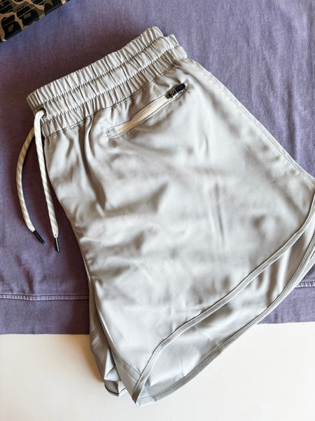 Saydee Lined Woven Shorts - Grey