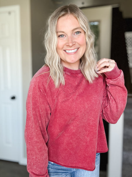 Heartland Mineral Wash Crop Pullover