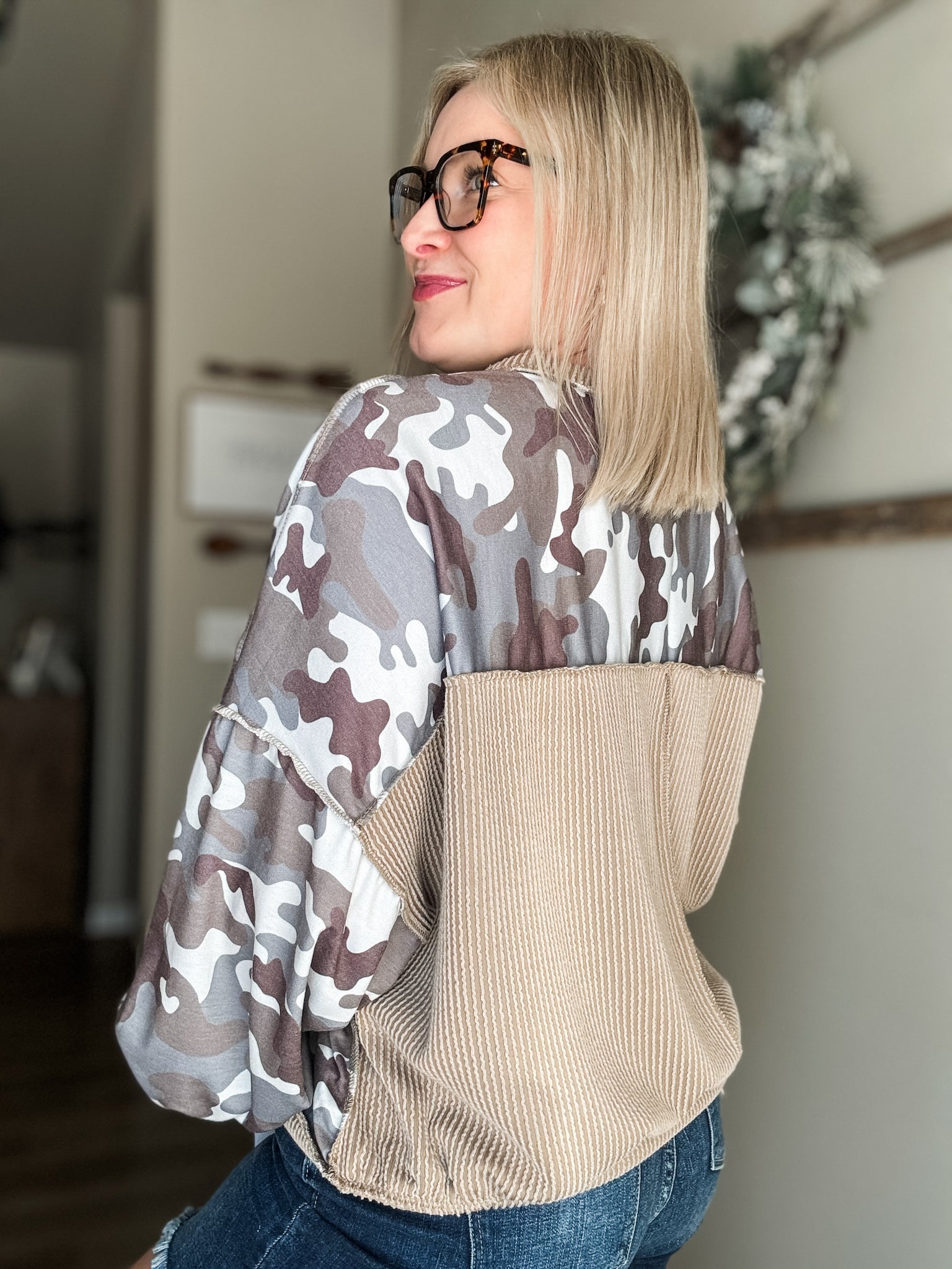 Ashlyn Camo Pullover