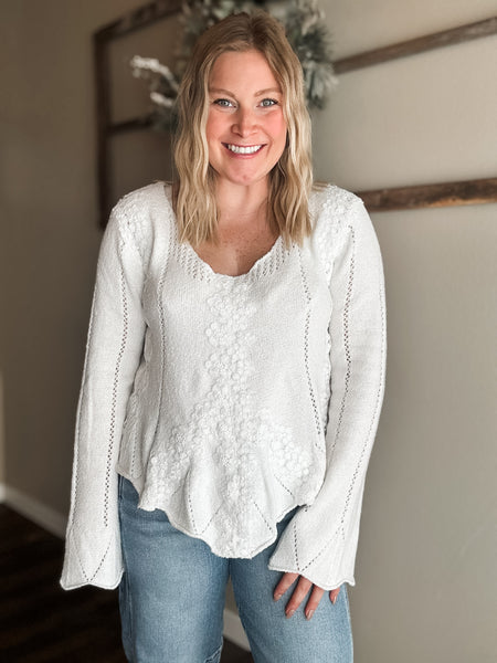 Fia Lace Trim Sweater