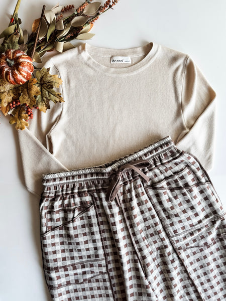 Noa Knit Utility Pant - Mocha