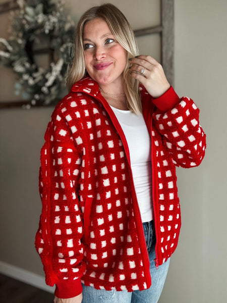PREORDER Malli Plaid Sherpa Jacket
