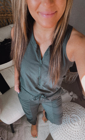 Misty On The Go Jumpsuit - Dark Olive