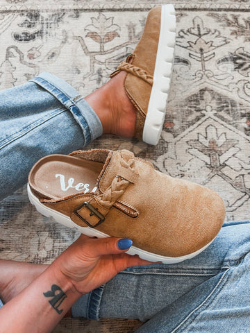 Cali Slip On Platform Mule - Sand - SIZE 7