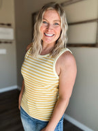 Hallee Striped Tank - SIZE MEDIUM
