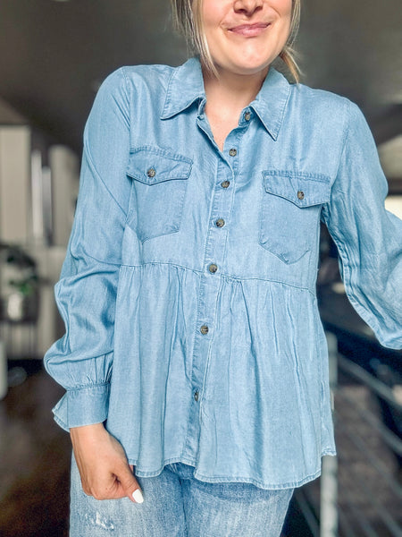Shammy Chambray Top