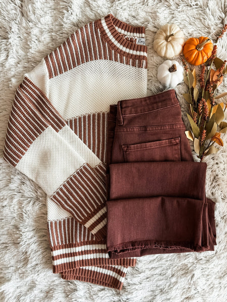 Clarke Two Tone Stripe Sweater