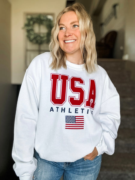 USA Athletics Embroidered Sweatshirt